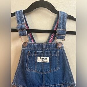 Osh’Kosh B’Gosh 5T Denim Overalls with floral accents